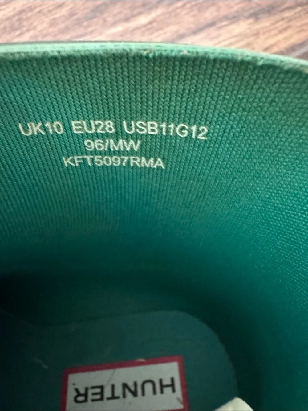 Hunter‎ Play Kids Rain Boot Sea Green UK Size 10 USA Size 11C Shoe